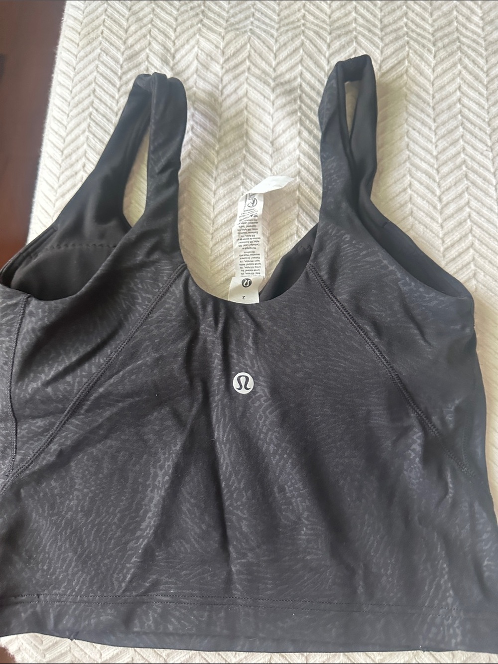 lululemon athletica Black Tank Sports Bra Top